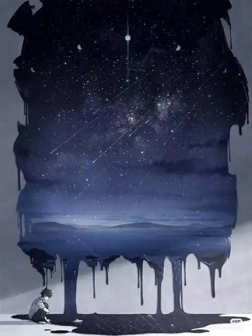 插画,二次元,壁纸,背景,好看,仙,星空