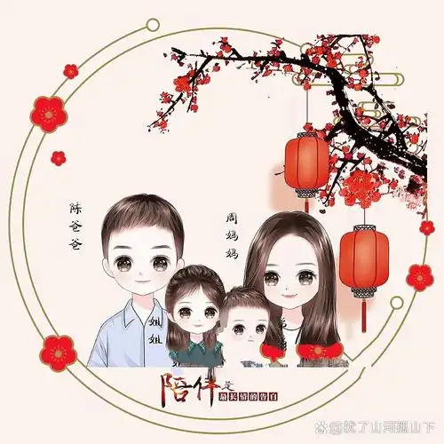 国庆节快乐呦,一家四口亲子专属头像来啦