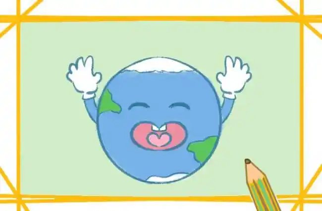 2022最新画地球简笔画 画地球简笔画涂色