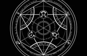 魔法阵,黑白,手稿向._手稿向 艺术 设计 插画 手绘