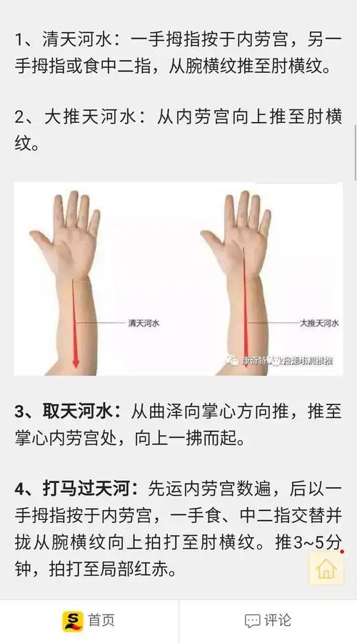 小儿发烧,退热常用之"取天河水"