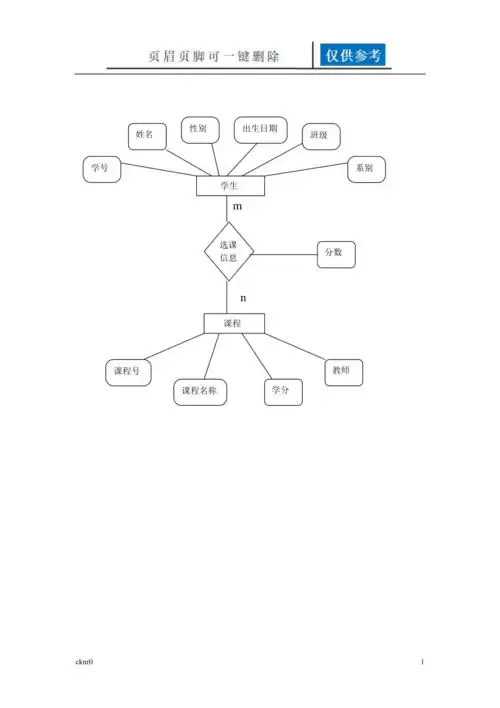 学生课程管理系统数据库er图资料运用