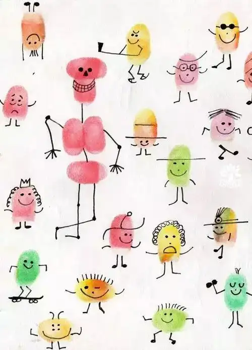 动动手指来画画80种指印画掌印画让孩子爱到停不下来