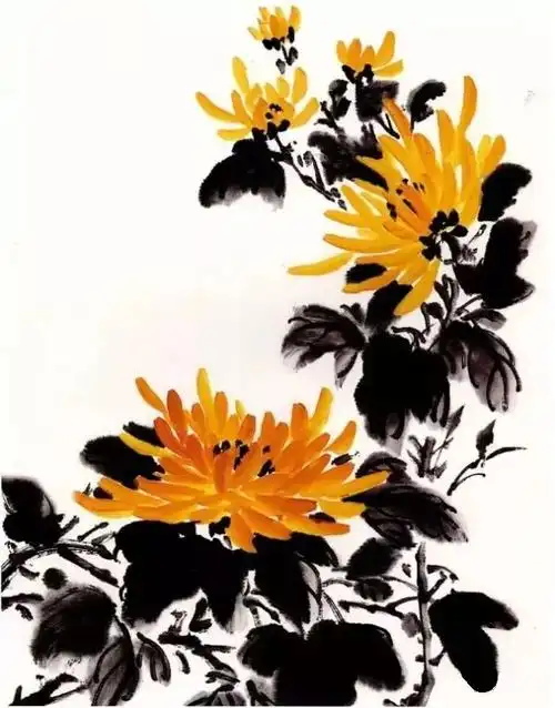 菊花的写意画法大全~ - 元艺考