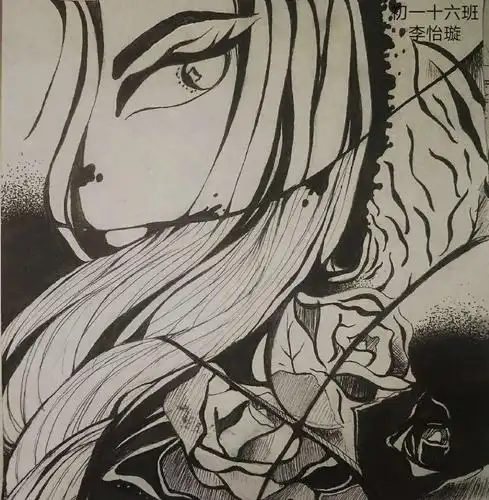 简约而不简单,初一《黑白装饰画》精品作品展