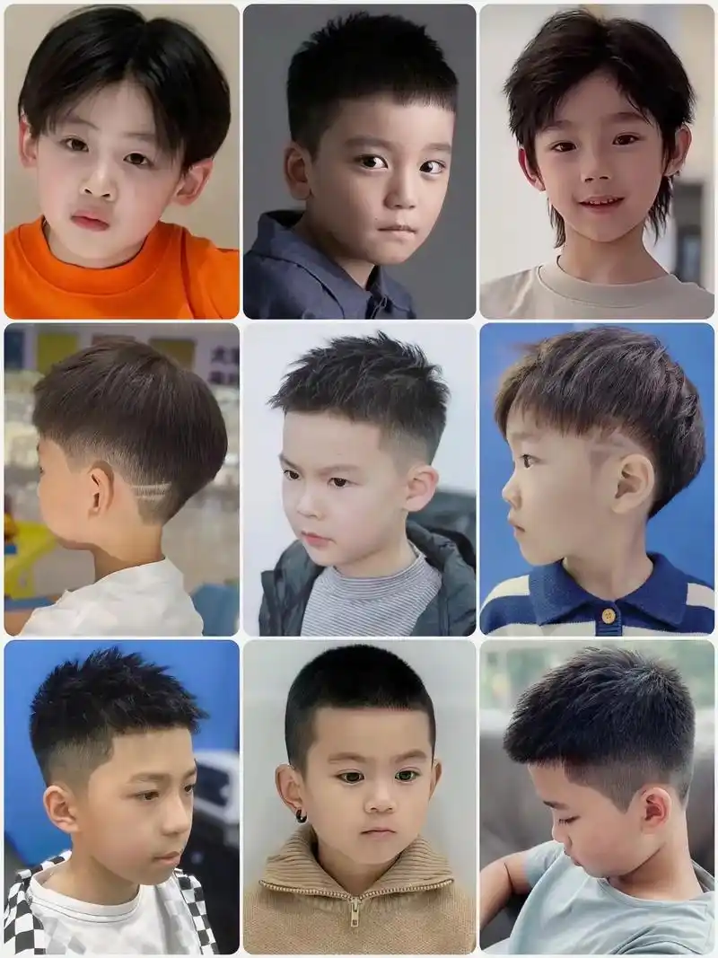 男童发型.美妈们,明天就是二月二,龙抬头了 皮夹克该剪头发了 - 抖音