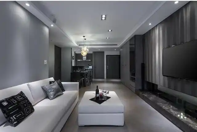 时尚现代灰色系 两居家装效果图