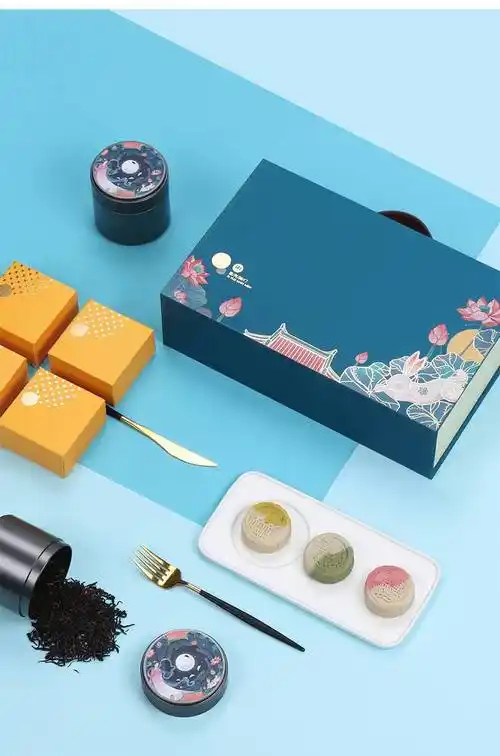 月饼礼盒空盒 月饼包装盒月饼盒酒店创意包装盒子中秋礼盒空盒 喜月