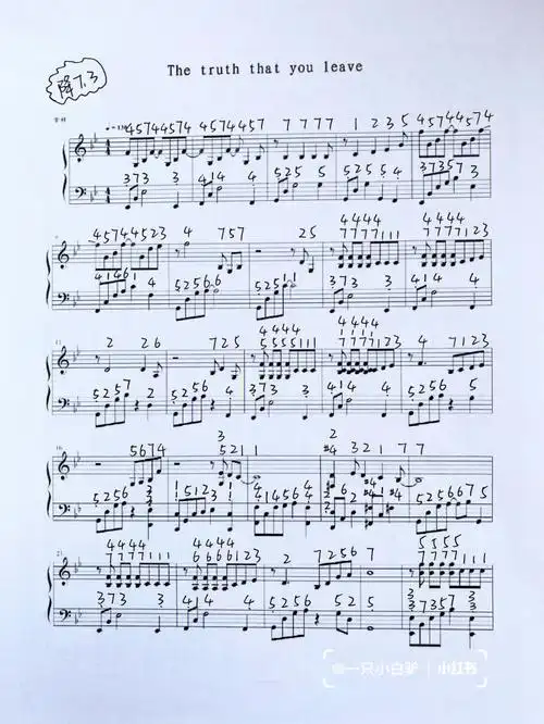 thetruththatyouleave钢琴谱注简谱