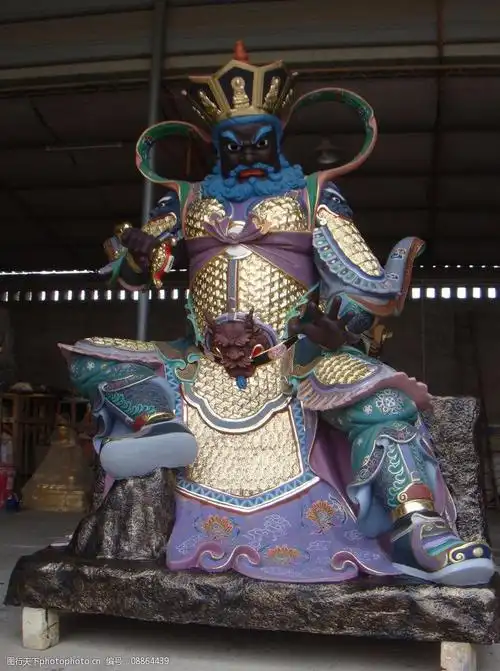 彩绘天王像图片