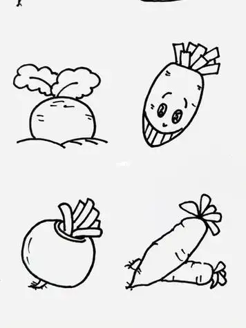 涂色简笔画大萝卜超简单的萝卜简笔画快来试一试吧简笔画萝卜教程简笔