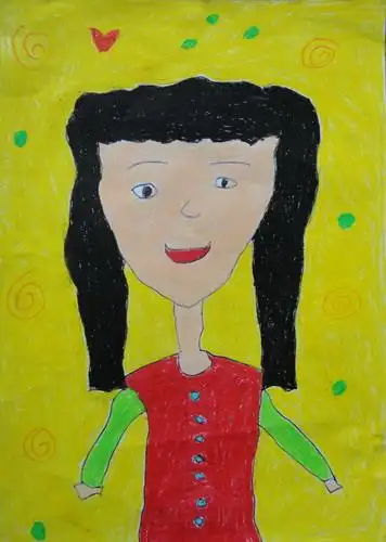 《我的妈妈》/少儿绘画作品/儿童画/网络美术馆_中国少儿美术教育网