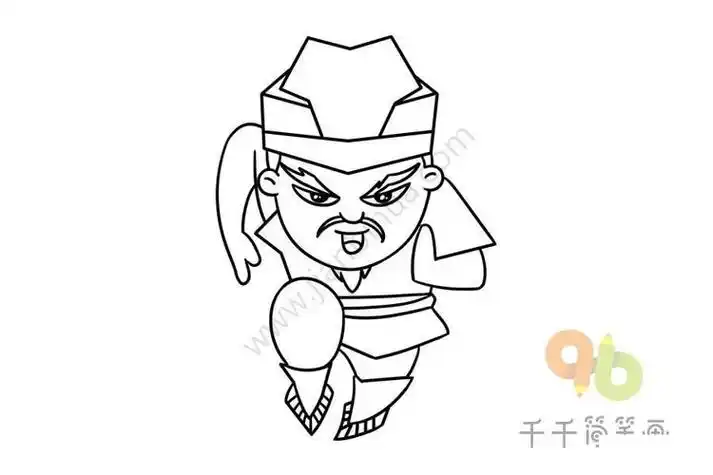 水浒传牛二卡通简笔画