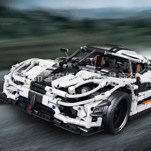 王牌93001柯尼塞格超跑moc拼装赛车模型积木科技机械组跨境23002