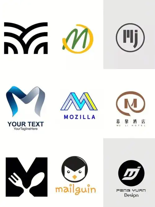 创意字母m造型logo设计灵感分享