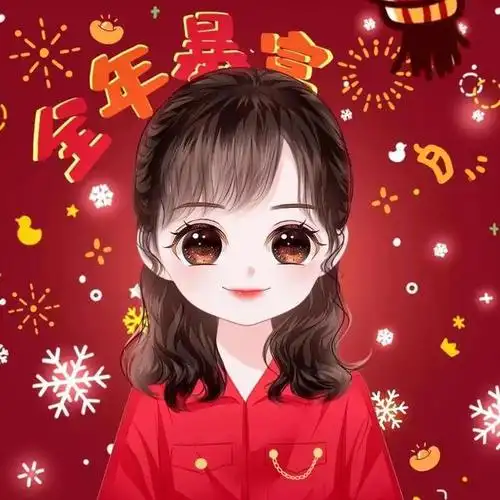 2022新年必备漫画头像,红红火火,喜庆又可爱 - 2022元旦插画 - 实验室