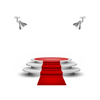 矢量卡通舞台和钢琴