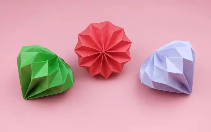 教你折漂亮的大钻石,女生的最爱,手工diy折纸教程