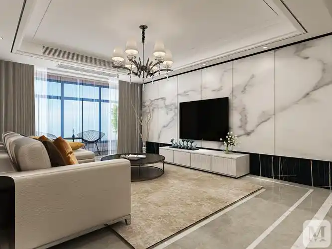 简约客厅背景墙装修效果图