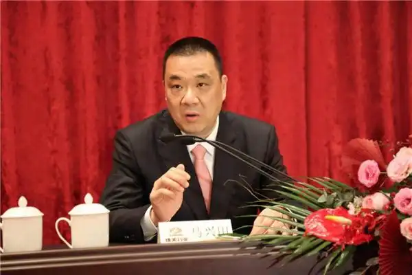 2 公司董事长,总裁马兴田在大会上作报告.png