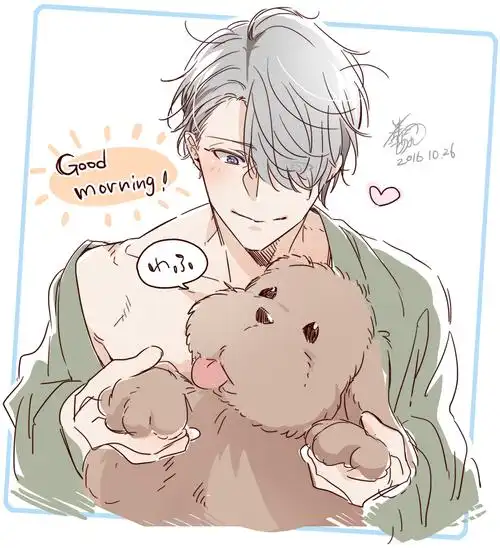 『冰上的尤里』『维克托』『滑冰』『尤里』帅气#黑白#可爱#手绘#酷