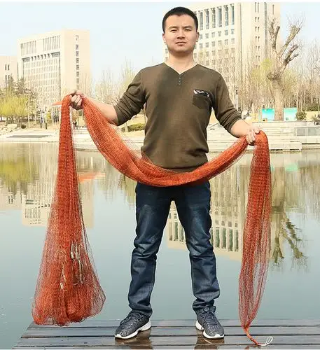 老式传统手撒手抛网鱼网撒网渔网捕鱼抛网甩易抛旋网抓自动神具抓