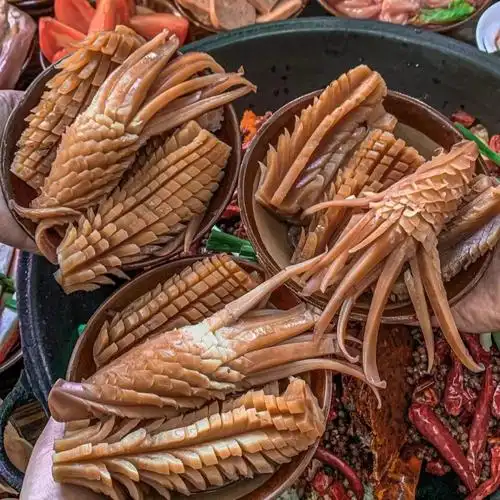 麦穗花刀黑鱿鱼商用新鲜冷冻大鱿鱼花串串火锅食材半成品黑鱿鱼