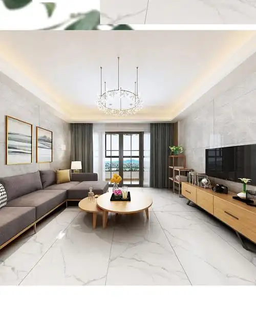 品筑750x1500通体大理石瓷砖客厅电视背景大板墙砖