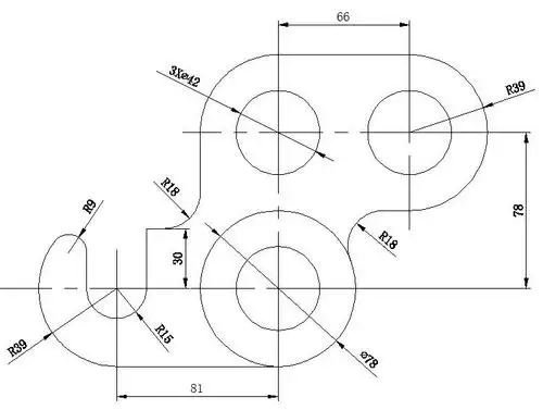 cad机械部件练习图纸autocad机械制图样例