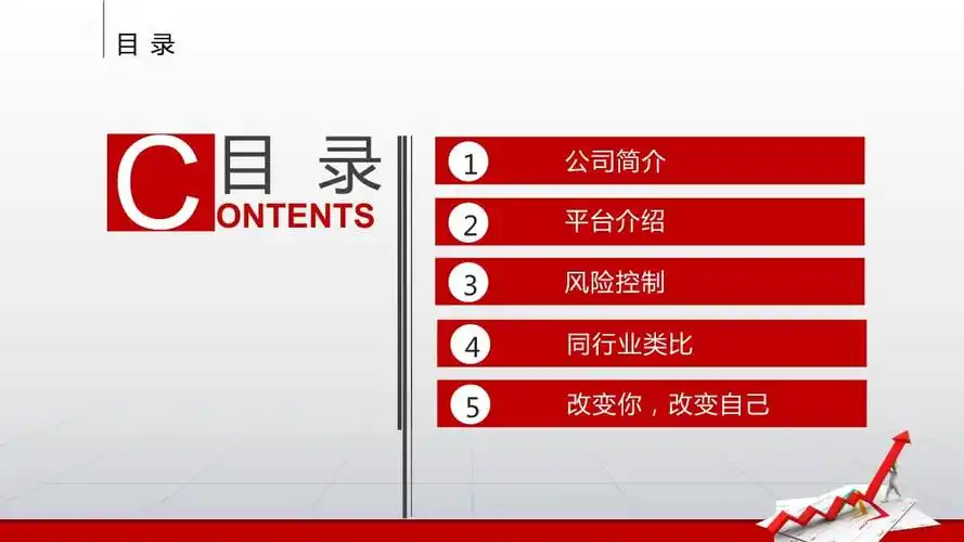 红色大气ppt目录模板.pptx 6页