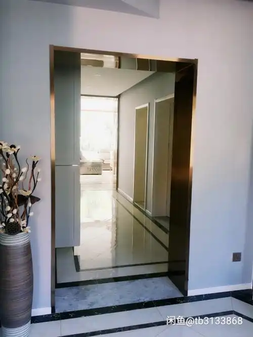 拉丝不锈钢门套公司厂价直销大堂钛金不锈钢门套