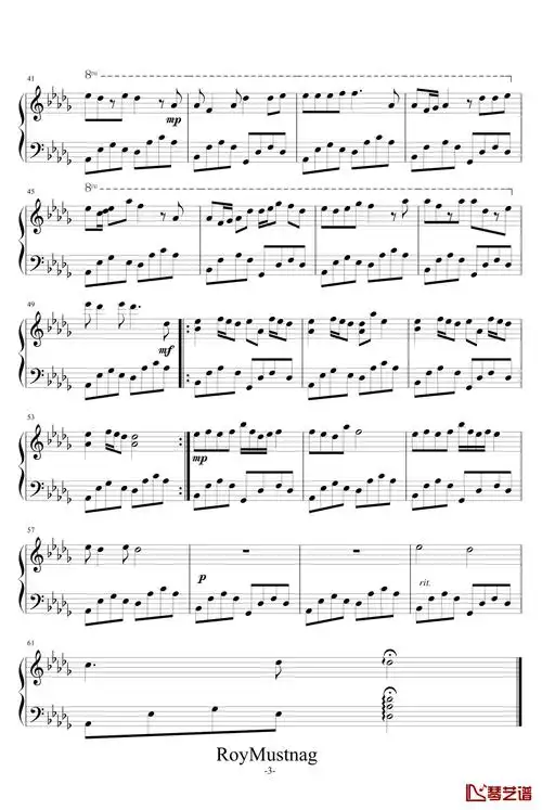 you钢琴谱-寒蝉鸣泣之时-动漫影视