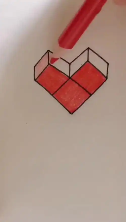 简笔画#李点点简笔画～用x画立体爱心,你最想画给谁呢-度小视