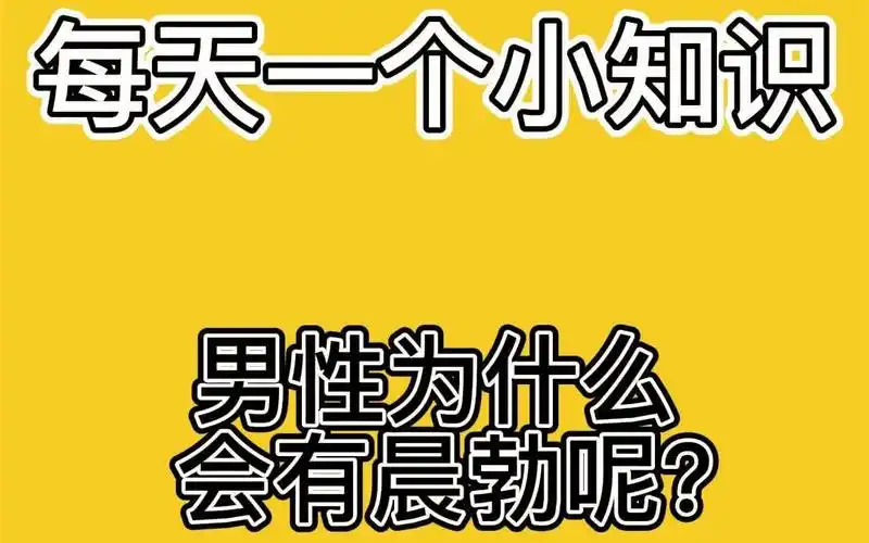 活动作品男性早上为什么会晨勃呢