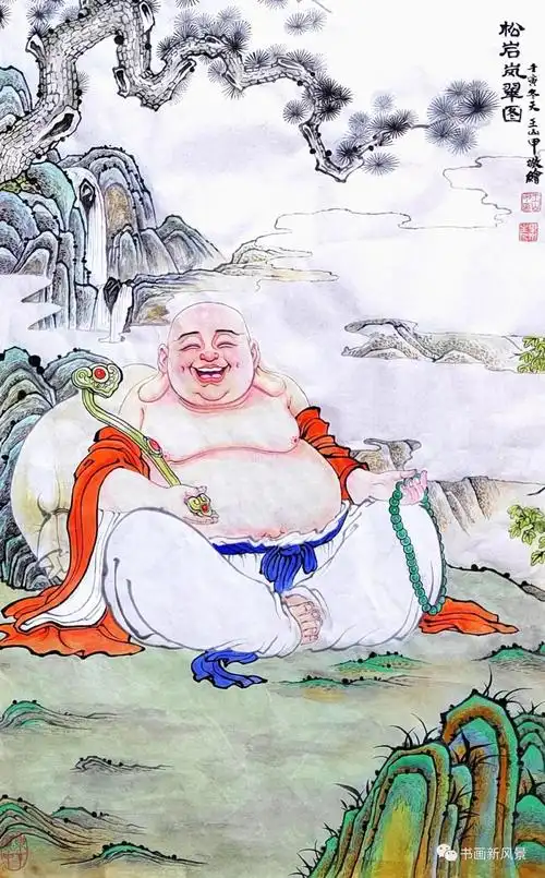 送你一组开心弥勒佛,祝你笑口常开!