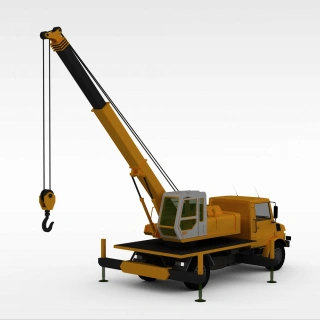 车拉式吊车3d模型