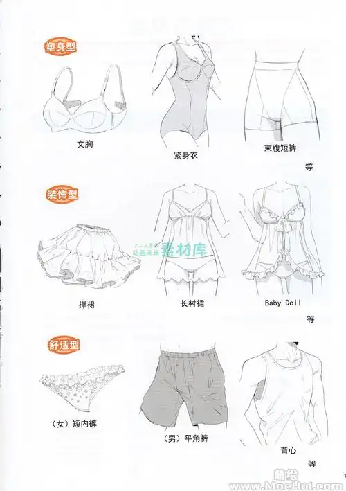 漫画教程内衣的绘画法下着の描き方汉化版128p