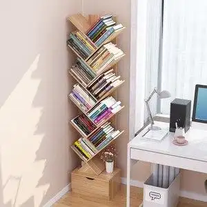 简易儿童书架置物架落地靠墙客厅卧室书柜子家用小型学生多层收纳