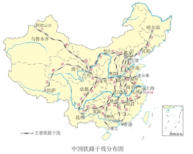 地理中国重要的铁路干线