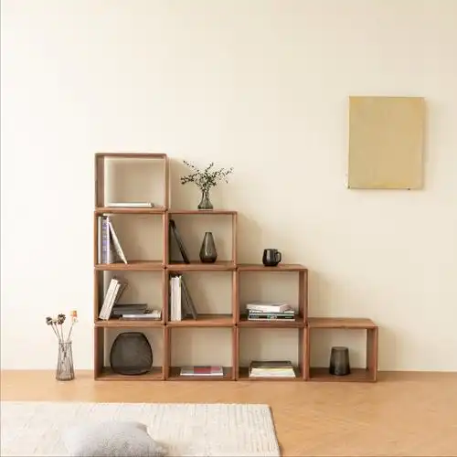 什乐北欧实木小书书柜自由自由组组合单个简易书架