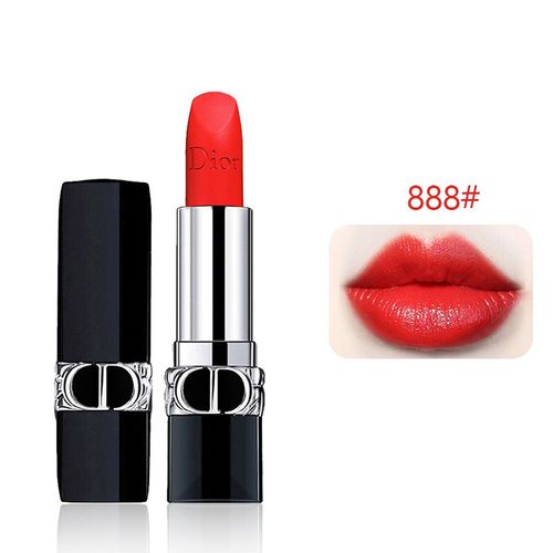 迪奥(dior)烈艳蓝金唇膏口红 888#哑光正红偏橘 显色不易脱妆