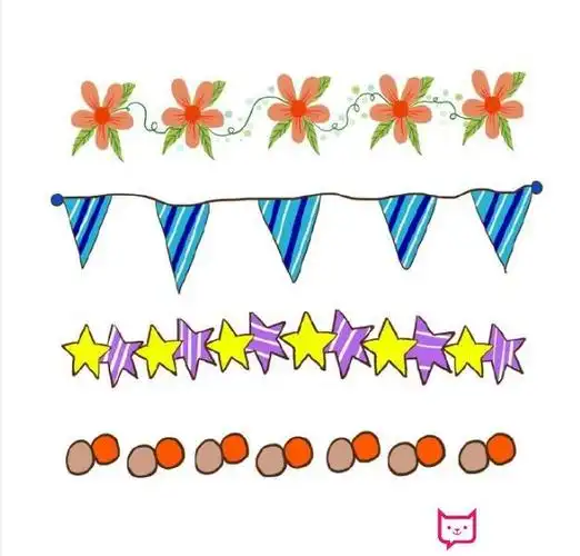 花边简笔画彩色画法