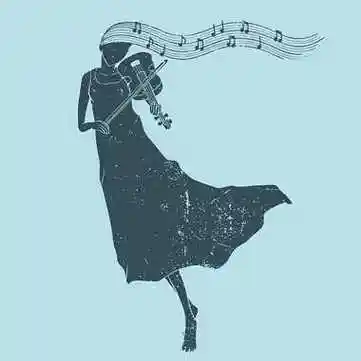 清新意境头拉小提琴的女生头像 拉出最美的旋律最美的歌声花丛中的