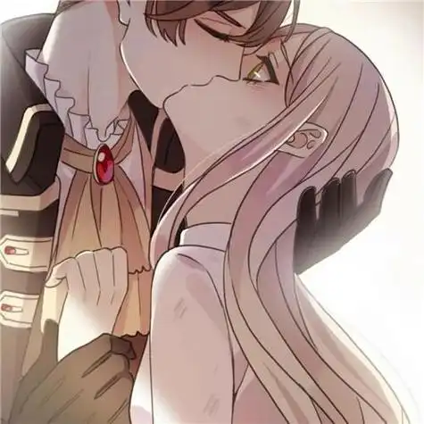 亲吻情侣头像情侣一左一右 情侣头像图片大全 -【爱个性】