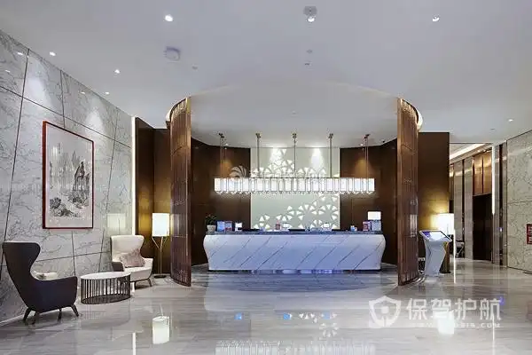 简欧风宾馆前台装修效果图-保驾护航装修网