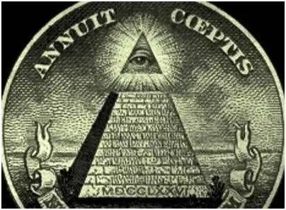 在暗中控制建立了美国,美元上印着他们"全知之眼"的符号