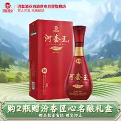 hetaoliquor河套酒业品格10河套王52vol浓香型白酒500ml礼盒装