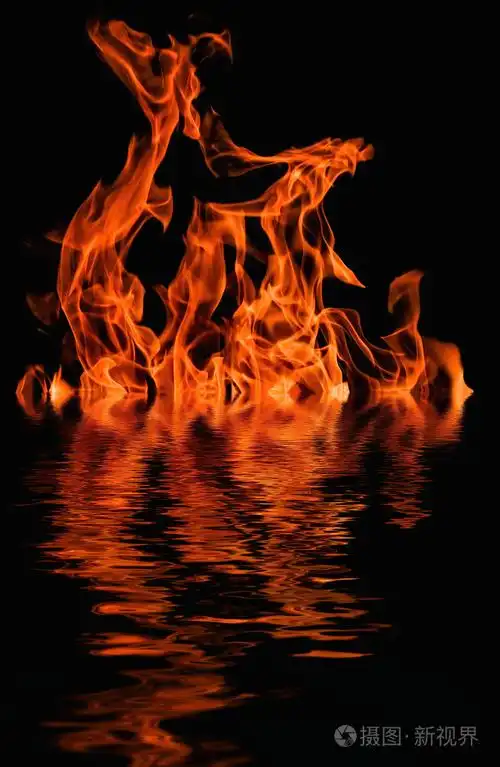 熊熊烈火红色火黑色背景