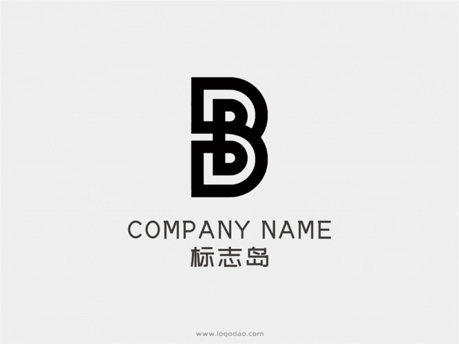 简约大气线条b英文字母创意标志logo设计