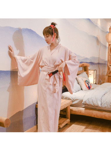 2019新款 日式长和服浴袍汤泉足道民宿养生美容女纯棉男高档温泉